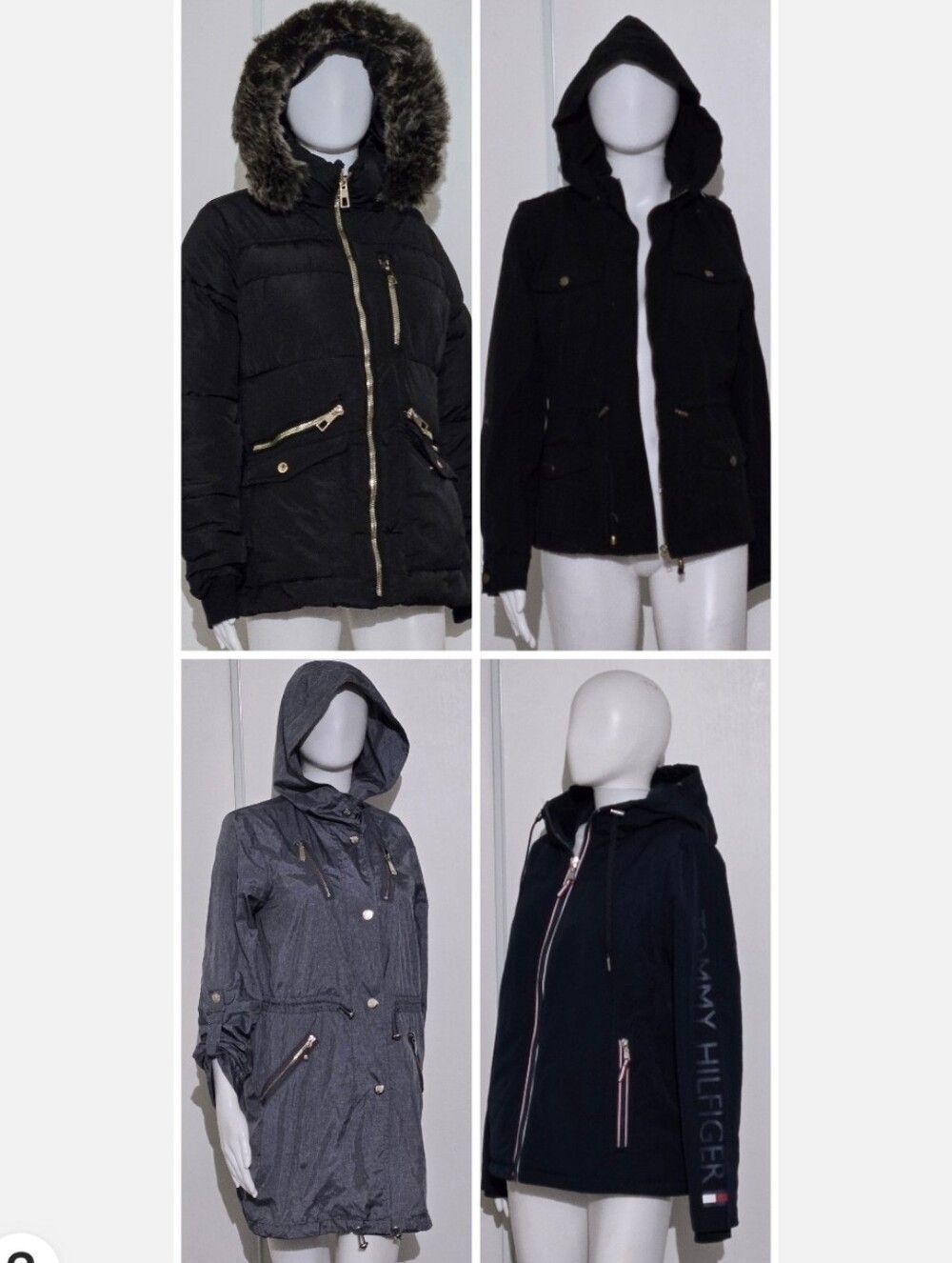 Tommy Hilfiger Black Hooded Puffers Pack - Mixed Styles